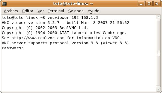 vnc en la terminal de ubuntu