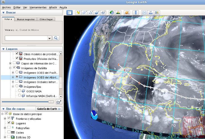 huracanes en google earth