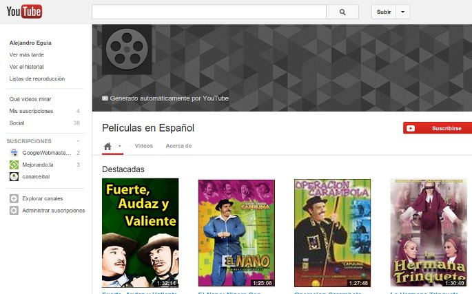 peliculas en español en youtube