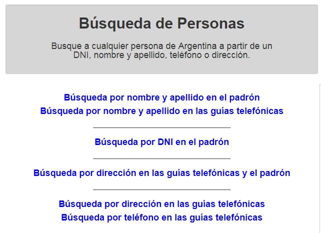 búsqueda de personas