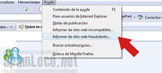 denunciar phishing en firefox