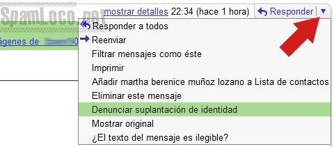 denunciando phishing en gmail