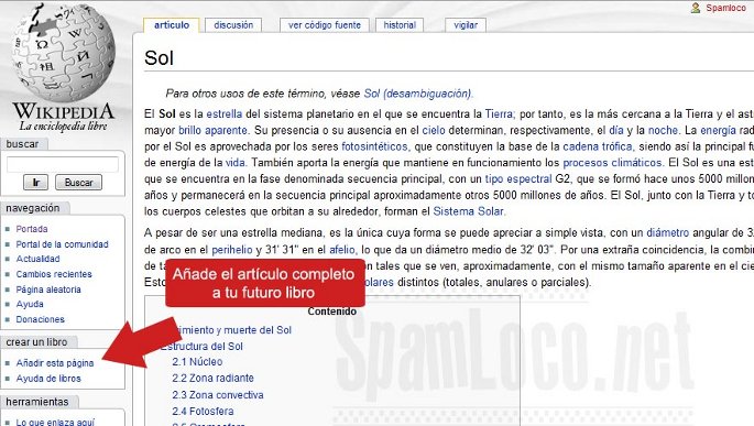 crear pdf con la wikipedia