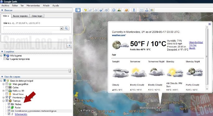 clima en google earth