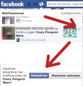 desactivar notificaciones de juegos en facebook