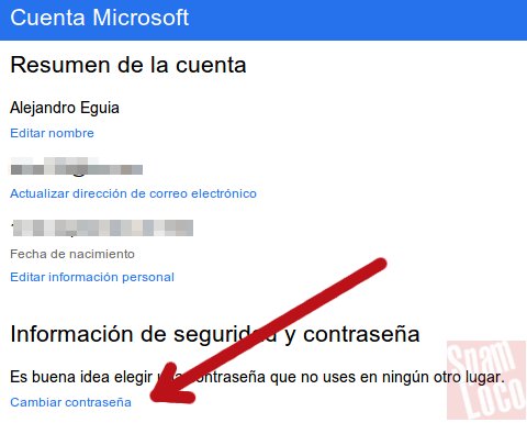 cambiar contraseña hotmail