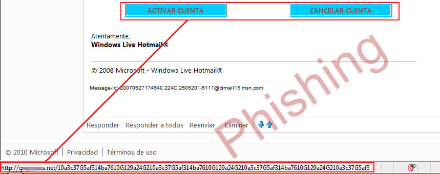 phishing y venta de contraseñas