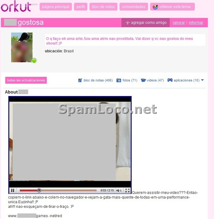spam en orkut