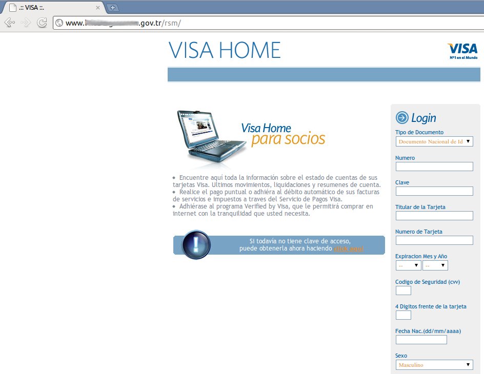 phishing visa ejemplo