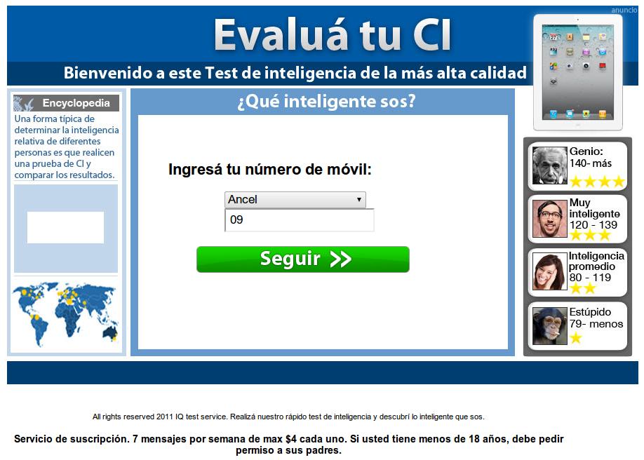 resultado del test falso 