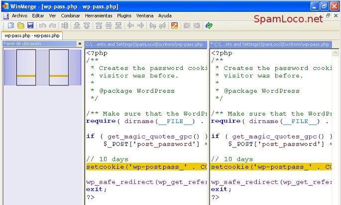 programa para comparar archivos winmerge