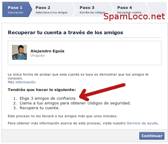 facebook recuperar contraseñas