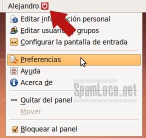 menu preferencias apagado ubuntu