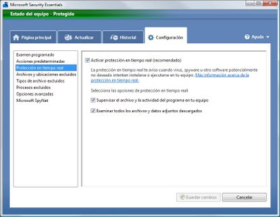 Configuracion Security Essentials