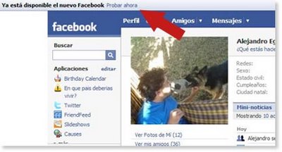 Facebook nuevo diseño