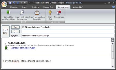 Adobe plugin Outlook 2007