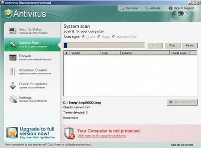 antivirus falso