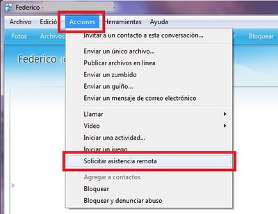 asistencia remota con msn