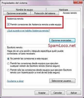 bloquear asistencia remota en windows