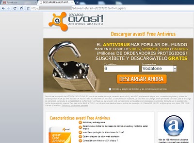 avast sms estafa