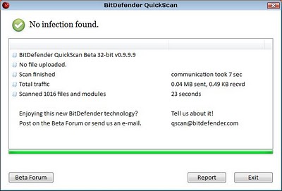 BitDefender QuickScan