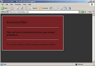 pagina bloqueada falso antivirus