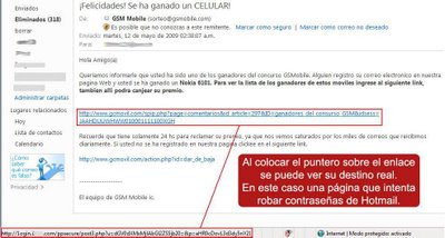 Correo falso moviles