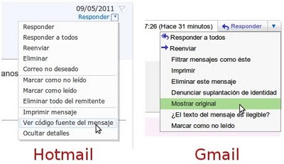 encabezado del correo