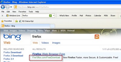 bing firefox hot