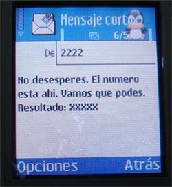 sorteo sms 2222