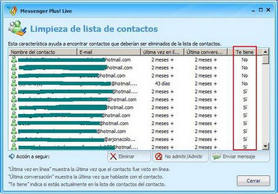 gestor contactos MSN