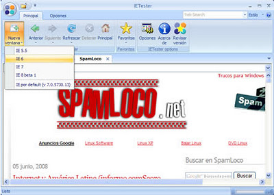 ietester para ver tu sitio en las versiones de internet explorer