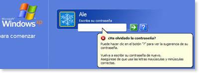 inicio de sesion en windows xp
