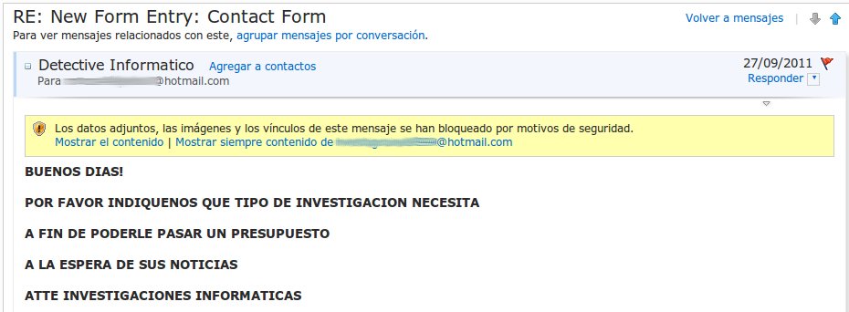 correo de los detectives falsos