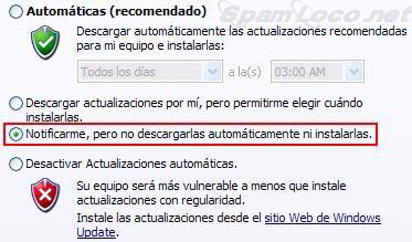 notificaciones windows actualizaciones