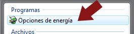 Opciones energía