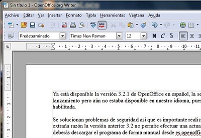 editor de texto openoffice