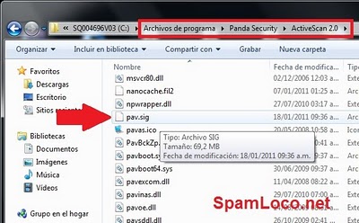 archivo pav.sig de panda