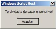 script para no olvidar pendrive