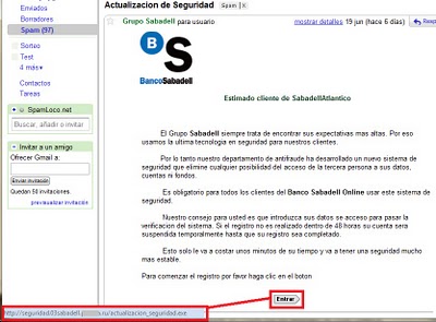 phishing Banco Sabadell