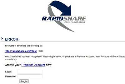 Phishing RapidShare