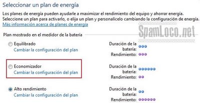 energía windows vista