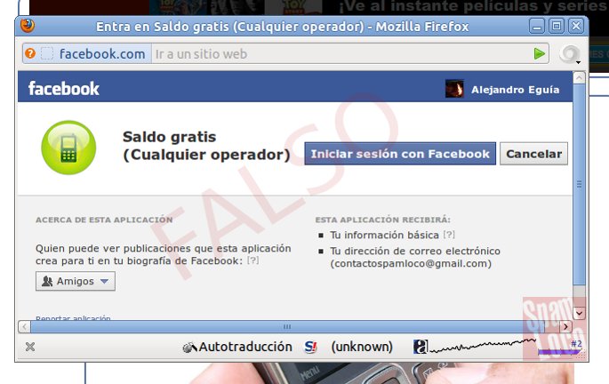 aplicacion saldo gratis en facebook es falsa