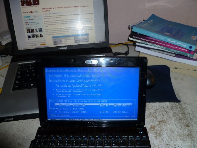 xp instalar en netbook desde pendrive