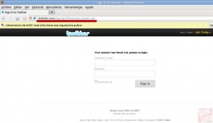 pagina falsa phishing de twitter