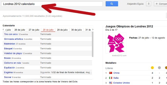 calendario londres 2012 en google