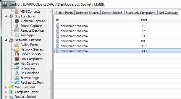 DarkComet control panel