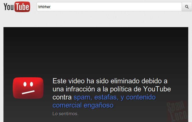 video falso eliminado de youtube