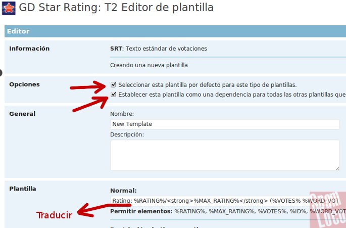 plantilla GD Star Rating