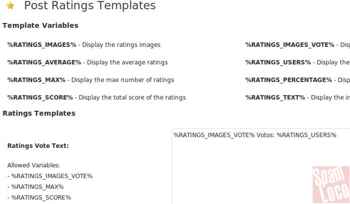 estrellas con WP-PostRatings